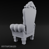 Button-Tufted Throne Chair Miniature for Dungeons and Dragons, Pathfinder or other TTRPGs