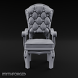 Velvet-Cushioned Throne Chair Miniature for Dungeons and Dragons, Pathfinder or other TTRPGs