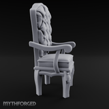 Velvet-Cushioned Throne Chair Miniature for Dungeons and Dragons, Pathfinder or other TTRPGs