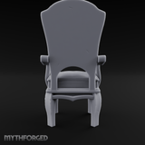 Velvet-Cushioned Throne Chair Miniature for Dungeons and Dragons, Pathfinder or other TTRPGs