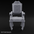 Wooden Button-Backed Chair Miniature for Dungeons and Dragons, Pathfinder or other TTRPGs