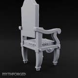 Wooden Button-Backed Chair Miniature for Dungeons and Dragons, Pathfinder or other TTRPGs