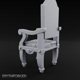 Wooden Button-Backed Chair Miniature for Dungeons and Dragons, Pathfinder or other TTRPGs