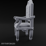 Wooden Button-Backed Chair Miniature for Dungeons and Dragons, Pathfinder or other TTRPGs