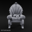 Cat-Claimed Ornate Parlor Chair Miniature for Dungeons and Dragons, Pathfinder or other TTRPGs
