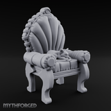 Cat-Claimed Ornate Parlor Chair Miniature for Dungeons and Dragons, Pathfinder or other TTRPGs