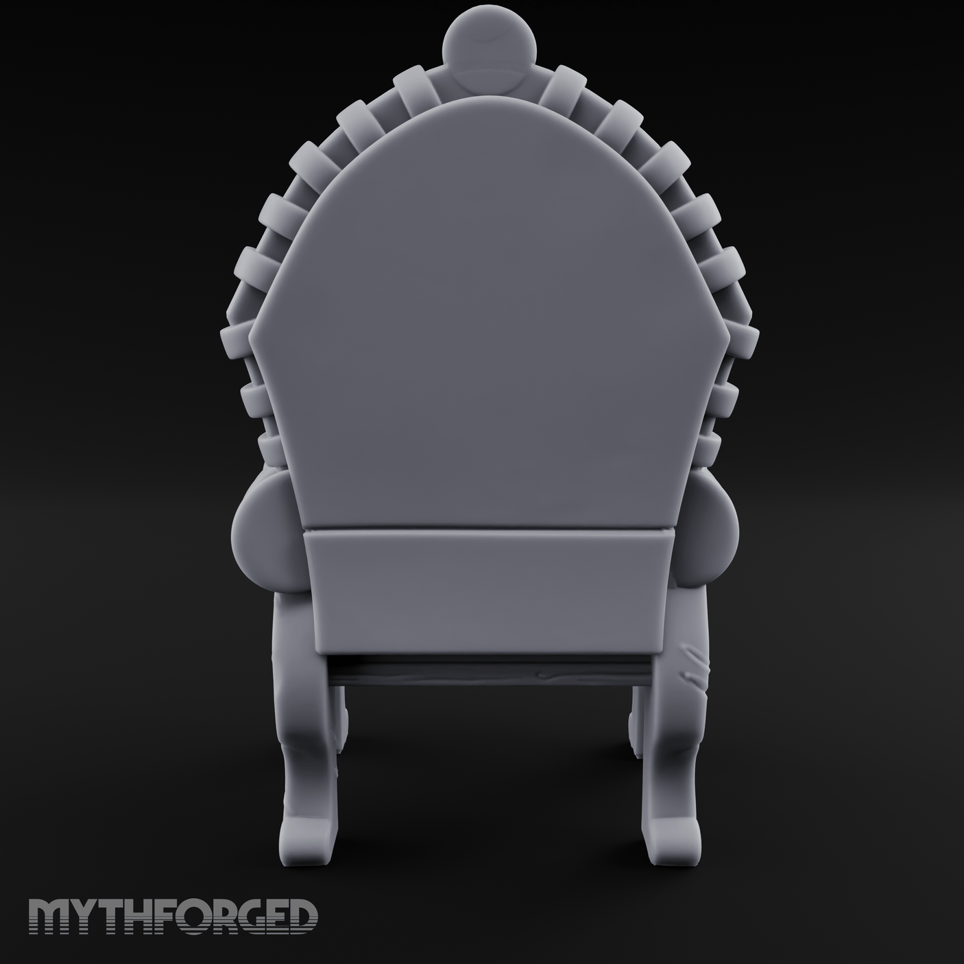 Cat-Claimed Ornate Parlor Chair Miniature for Dungeons and Dragons, Pathfinder or other TTRPGs