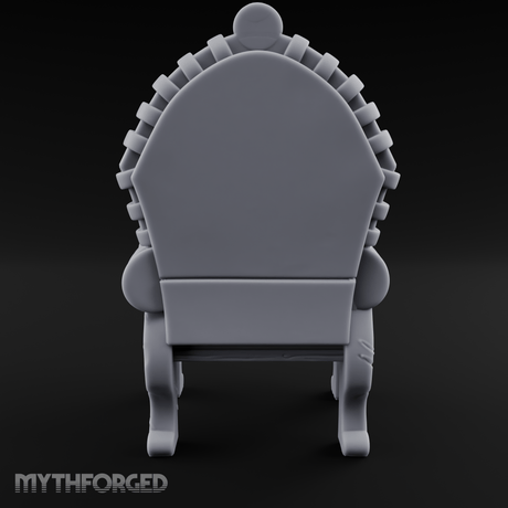 Cat-Claimed Ornate Parlor Chair Miniature for Dungeons and Dragons, Pathfinder or other TTRPGs