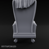 Tufted High-Back Throne Chair Miniature for Dungeons and Dragons, Pathfinder or other TTRPGs