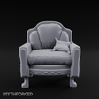 Plush Cushioned Noble's Armchair Miniature for Dungeons and Dragons, Pathfinder or other TTRPGs