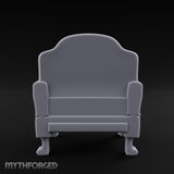 Plush Cushioned Noble's Armchair Miniature for Dungeons and Dragons, Pathfinder or other TTRPGs