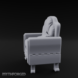 Plush Cushioned Noble's Armchair Miniature for Dungeons and Dragons, Pathfinder or other TTRPGs