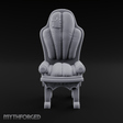 Plush Ornate Cushioned Throne Chair Miniature for Dungeons and Dragons, Pathfinder or other TTRPGs