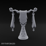 Tasseled Ballroom Banner Stand Miniature for Dungeons and Dragons, Pathfinder or other TTRPGs