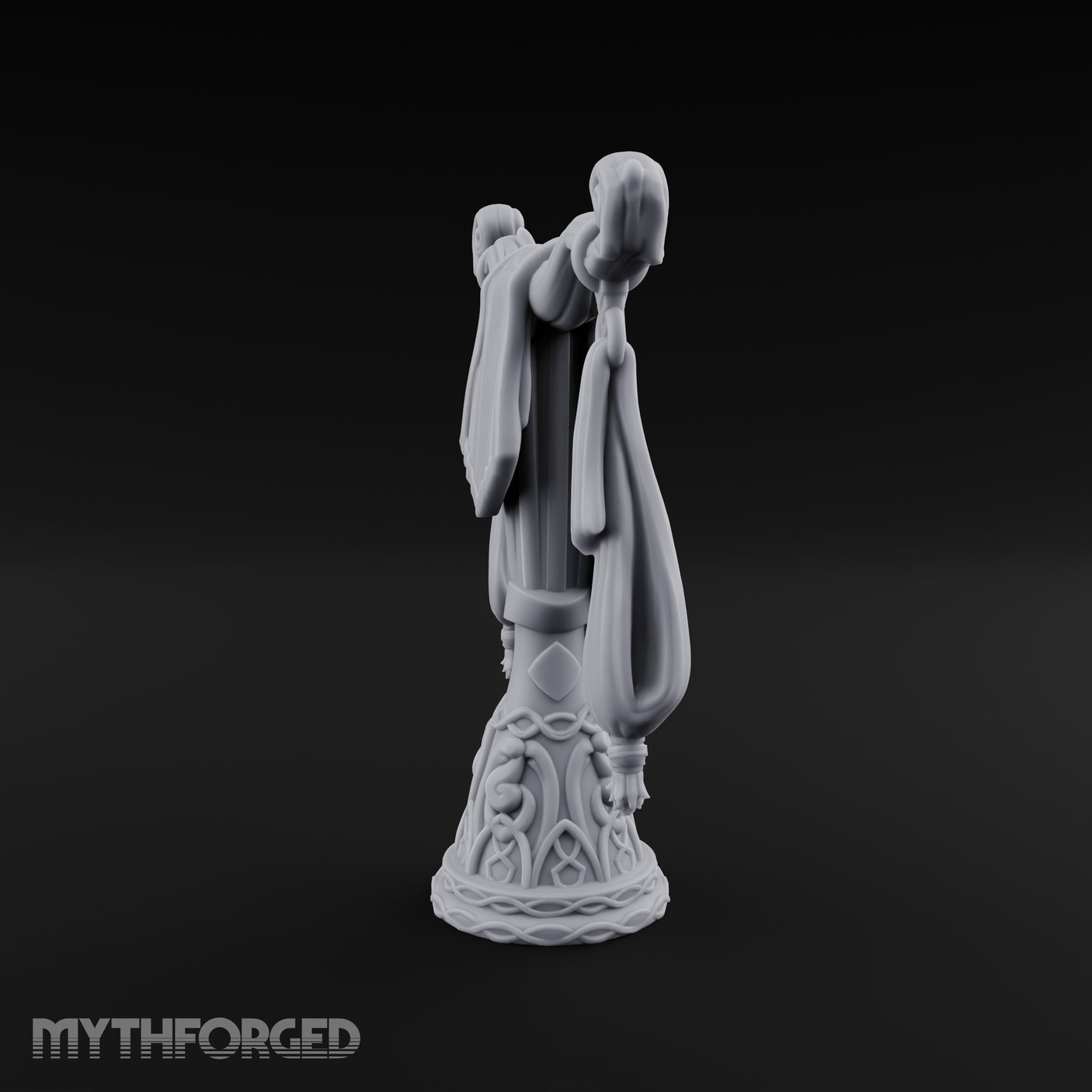 Tasseled Ballroom Banner Stand Miniature for Dungeons and Dragons, Pathfinder or other TTRPGs