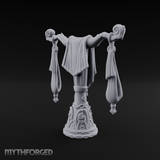 Tasseled Ballroom Banner Stand Miniature for Dungeons and Dragons, Pathfinder or other TTRPGs