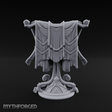 Spiral-Adorned Draped Ceremonial Banner Miniature for Dungeons and Dragons, Pathfinder or other TTRPGs