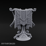 Spiral-Adorned Draped Ceremonial Banner Miniature for Dungeons and Dragons, Pathfinder or other TTRPGs