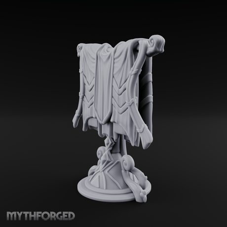 Spiral-Adorned Draped Ceremonial Banner Miniature for Dungeons and Dragons, Pathfinder or other TTRPGs