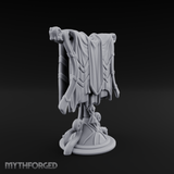 Spiral-Adorned Draped Ceremonial Banner Miniature for Dungeons and Dragons, Pathfinder or other TTRPGs