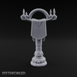 Candlelit Heraldic Banner Stand Miniature for Dungeons and Dragons, Pathfinder or other TTRPGs