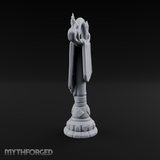 Candlelit Heraldic Banner Stand Miniature for Dungeons and Dragons, Pathfinder or other TTRPGs