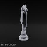 Candlelit Heraldic Banner Stand Miniature for Dungeons and Dragons, Pathfinder or other TTRPGs