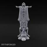 Silk-Draped Heraldic Banner Standard Miniature for Dungeons and Dragons, Pathfinder or other TTRPGs