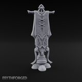 Silk-Draped Heraldic Banner Standard Miniature for Dungeons and Dragons, Pathfinder or other TTRPGs