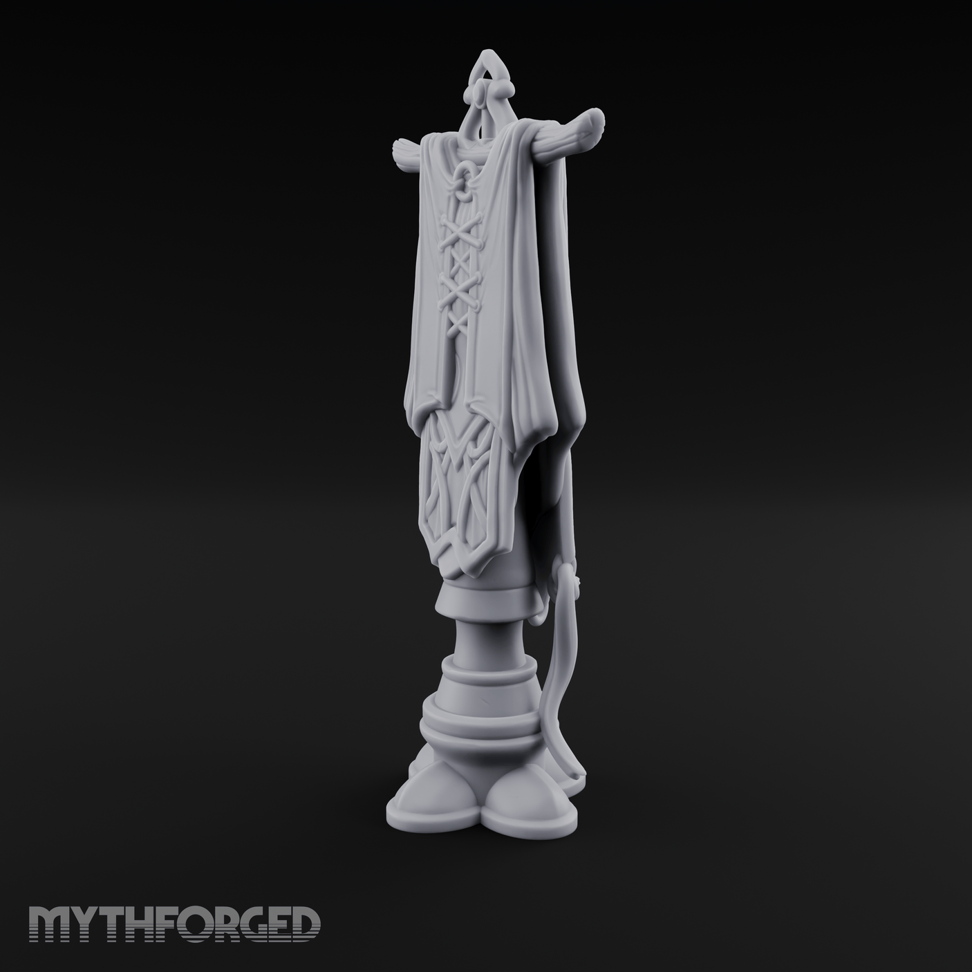 Silk-Draped Heraldic Banner Standard Miniature for Dungeons and Dragons, Pathfinder or other TTRPGs