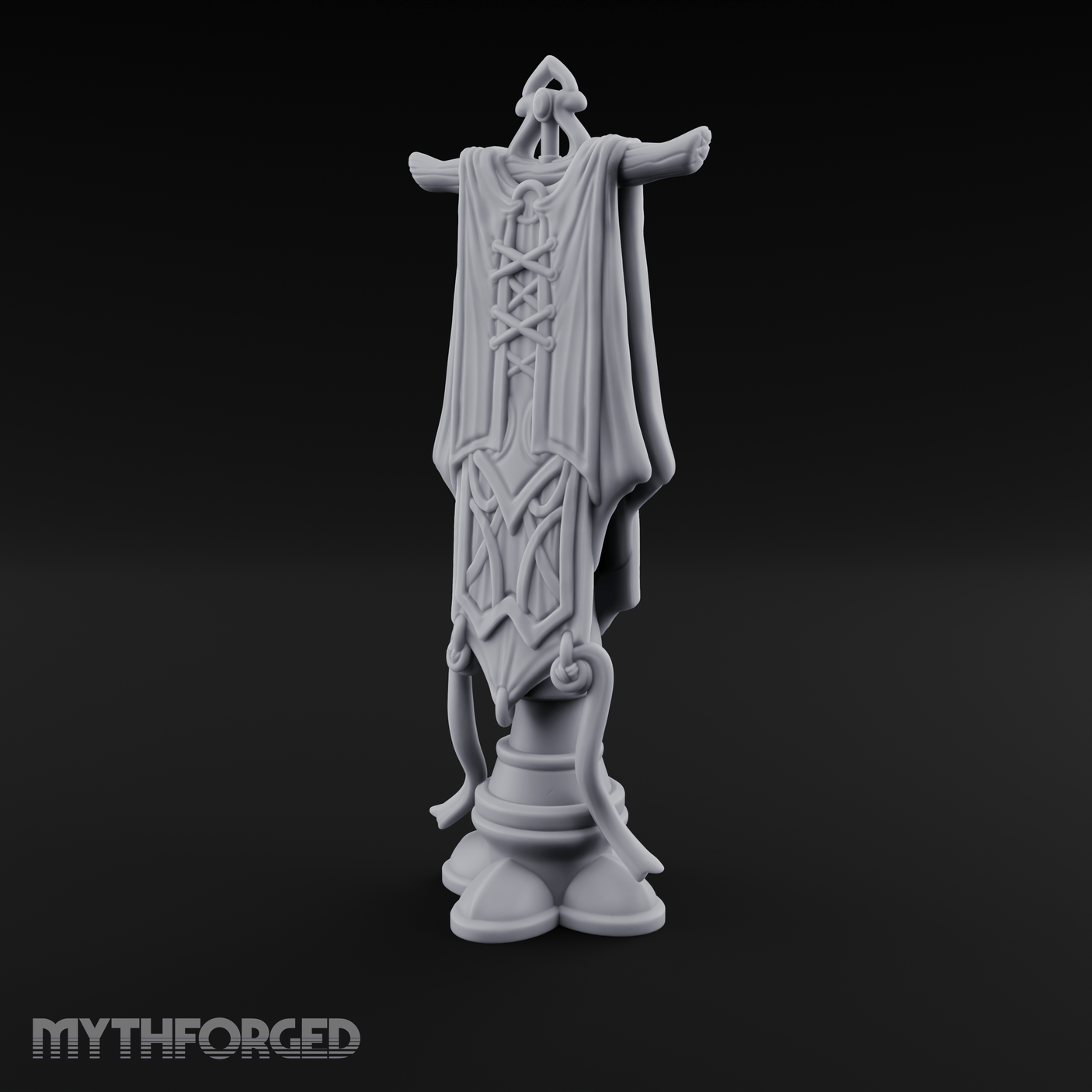 Silk-Draped Heraldic Banner Standard Miniature for Dungeons and Dragons, Pathfinder or other TTRPGs