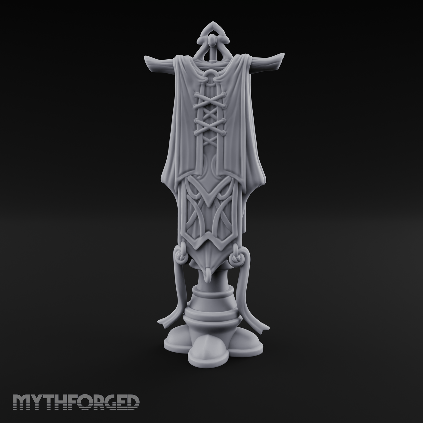 Silk-Draped Heraldic Banner Standard Miniature for Dungeons and Dragons, Pathfinder or other TTRPGs
