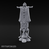 Silk-Draped Heraldic Banner Standard Miniature for Dungeons and Dragons, Pathfinder or other TTRPGs