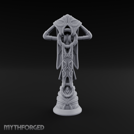 Filigree-Crowned Ceremonial Banner Standard Miniature for Dungeons and Dragons, Pathfinder or other TTRPGs