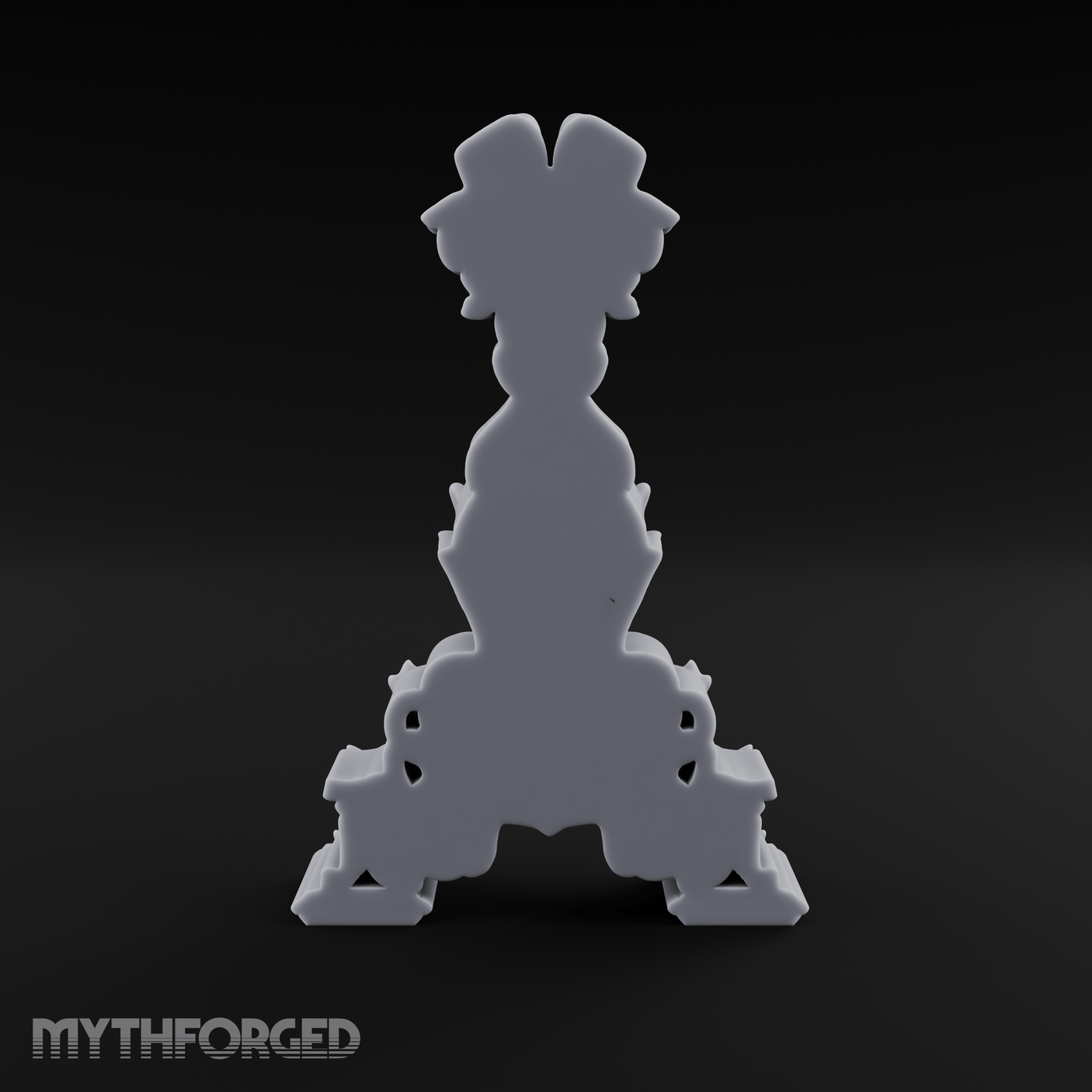Spiraling-Pedestal Sunburst Clock Miniature for Dungeons and Dragons, Pathfinder or other TTRPGs