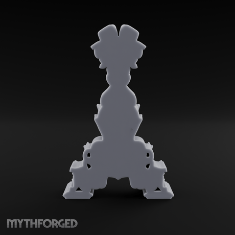 Spiraling-Pedestal Sunburst Clock Miniature for Dungeons and Dragons, Pathfinder or other TTRPGs