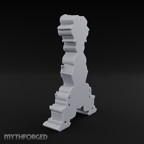 Spiraling-Pedestal Sunburst Clock Miniature for Dungeons and Dragons, Pathfinder or other TTRPGs