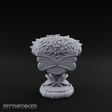 Marble-Crested Garden Urn Miniature for Dungeons and Dragons, Pathfinder or other TTRPGs