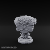 Marble-Crested Garden Urn Miniature for Dungeons and Dragons, Pathfinder or other TTRPGs