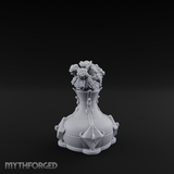 Porcelain-Crested Flower Arrangement Vase Miniature for Dungeons and Dragons, Pathfinder or other TTRPGs