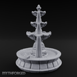 Tiered-Shell Ballroom Fountain Miniature for Dungeons and Dragons, Pathfinder or other TTRPGs