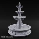 Tiered-Shell Ballroom Fountain Miniature for Dungeons and Dragons, Pathfinder or other TTRPGs