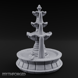 Tiered-Shell Ballroom Fountain Miniature for Dungeons and Dragons, Pathfinder or other TTRPGs