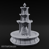 Tiered-Shell Ballroom Fountain Miniature for Dungeons and Dragons, Pathfinder or other TTRPGs