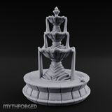 Tiered-Shell Ballroom Fountain Miniature for Dungeons and Dragons, Pathfinder or other TTRPGs