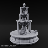 Tiered-Shell Ballroom Fountain Miniature for Dungeons and Dragons, Pathfinder or other TTRPGs