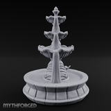 Tiered-Shell Ballroom Fountain Miniature for Dungeons and Dragons, Pathfinder or other TTRPGs