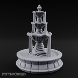 Tiered-Shell Ballroom Fountain Miniature for Dungeons and Dragons, Pathfinder or other TTRPGs