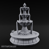 Tiered-Shell Ballroom Fountain Miniature for Dungeons and Dragons, Pathfinder or other TTRPGs