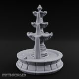 Tiered-Shell Ballroom Fountain Miniature for Dungeons and Dragons, Pathfinder or other TTRPGs